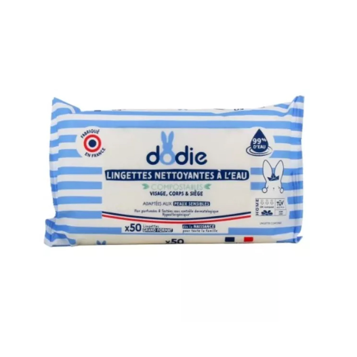 სველი ხელსახოცი H2O 99% 50 ცალი 1252 დოძიე - DODIE