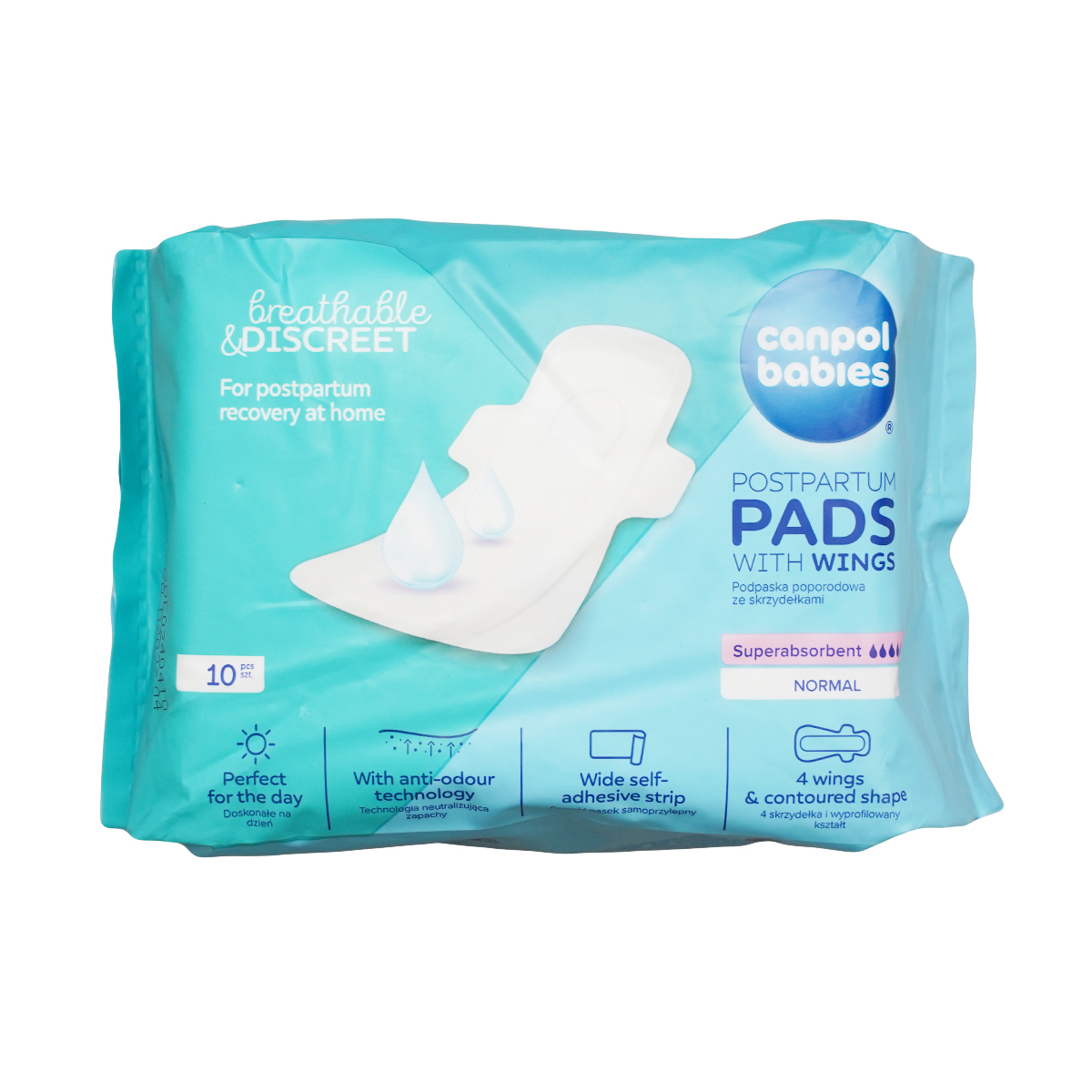 ჰიგიენური საფენი მშობიარესთვის 10 ცალი 9058 კანპოლი - Canpol