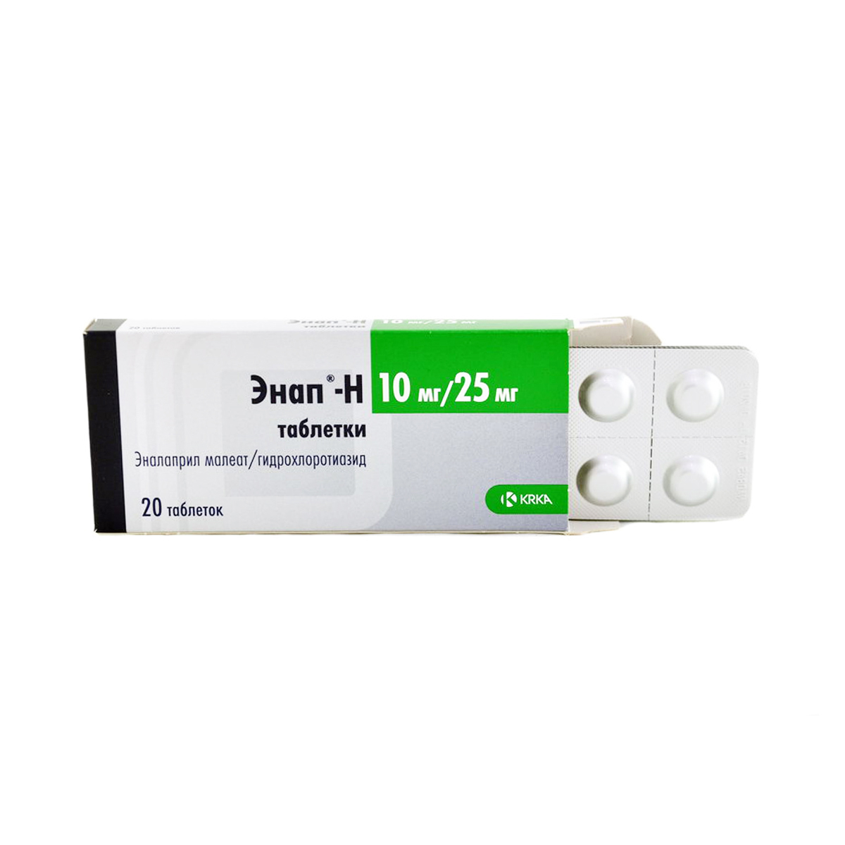 Enap H - ენაპი-H 10მგ./25მგ 20 ტაბლეტი