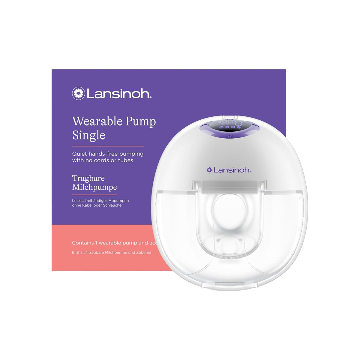 პორტატული მკერდის ტუმბო handsfree უსადენო 1ც 5180 ლანსინო - Lansinoh