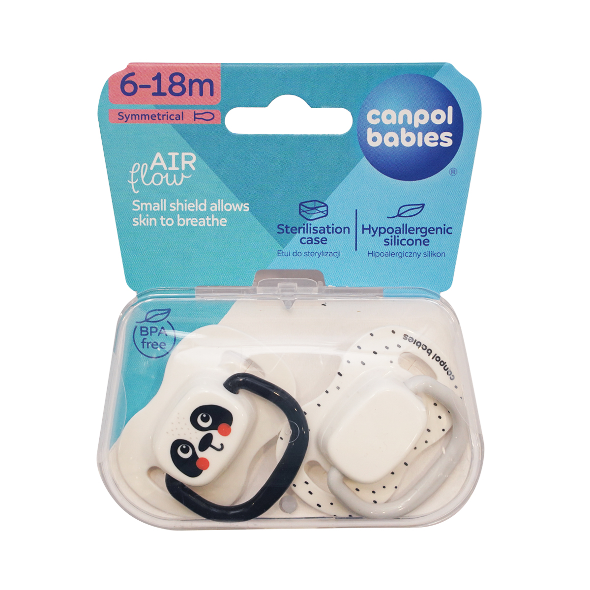 სილიკონის მატყუარა სიმეტრიული 6-18 2 ცალი 9538 კანპოლი - Canpol