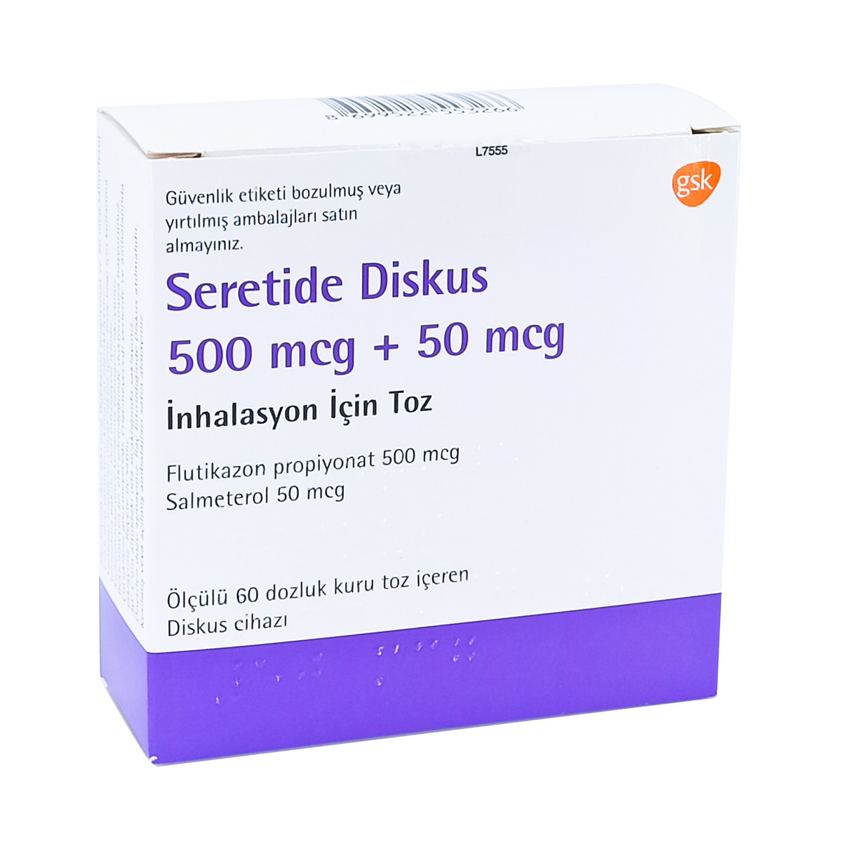 Seretide Diskus - სერეტიდ დისკუსი 50/500მკგ 60 დოზა