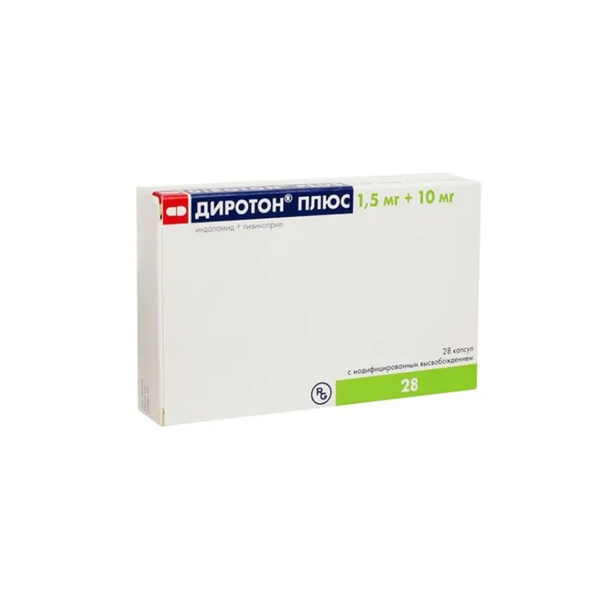 დიროტონი - Diroton პლუსი 10/1.5მგ 28 კაფსულა