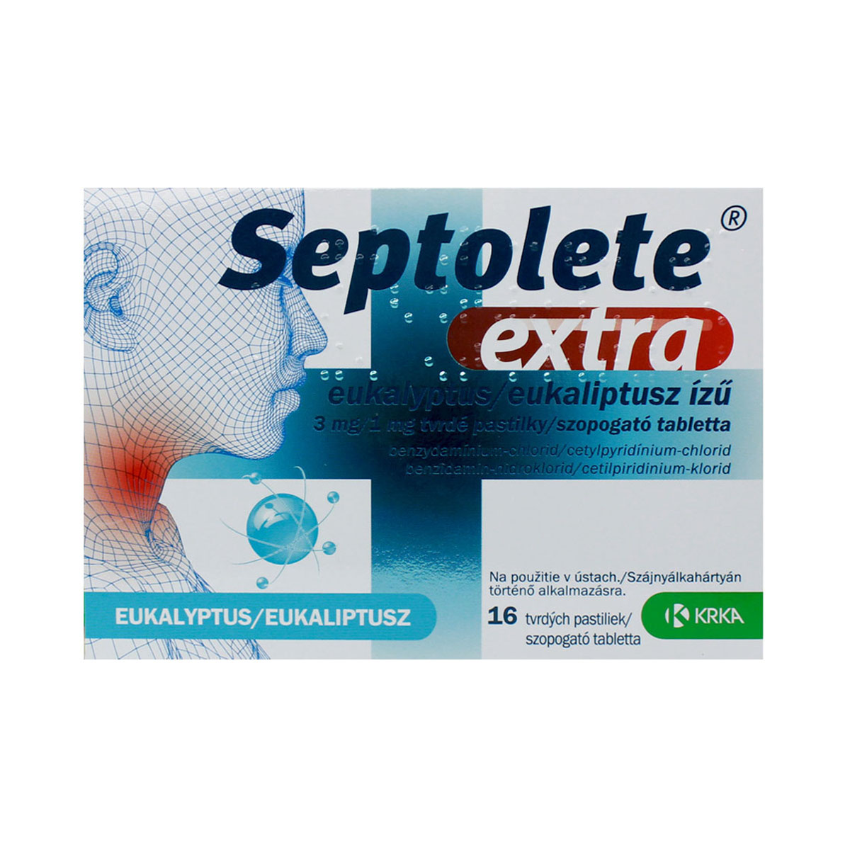 Septolete - სეპტოლეტე ექსტრა ევკალიპტი 16 ტაბლეტი