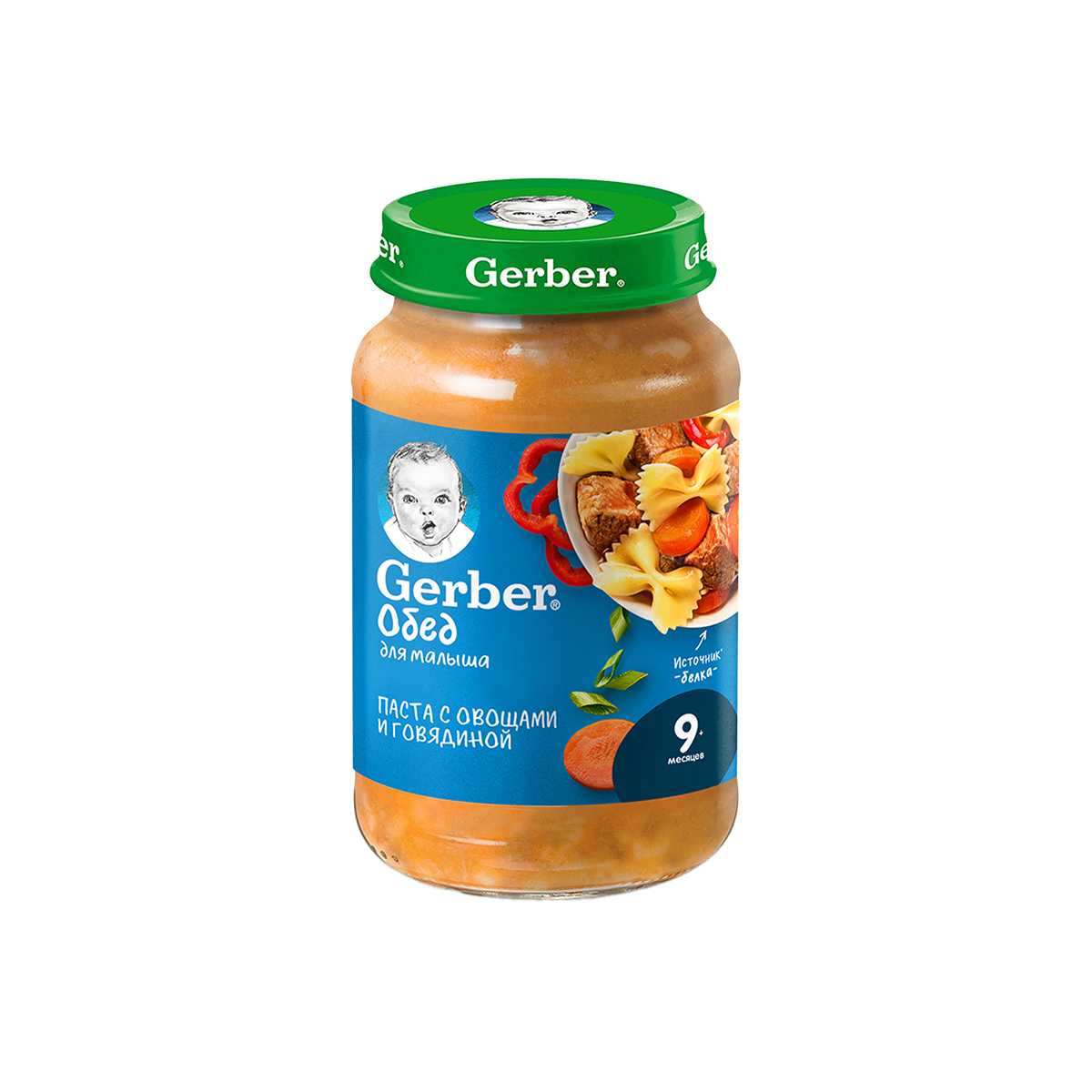 Gerber - გერბერი პიურე ხორცი და პასტა/ბს 6359