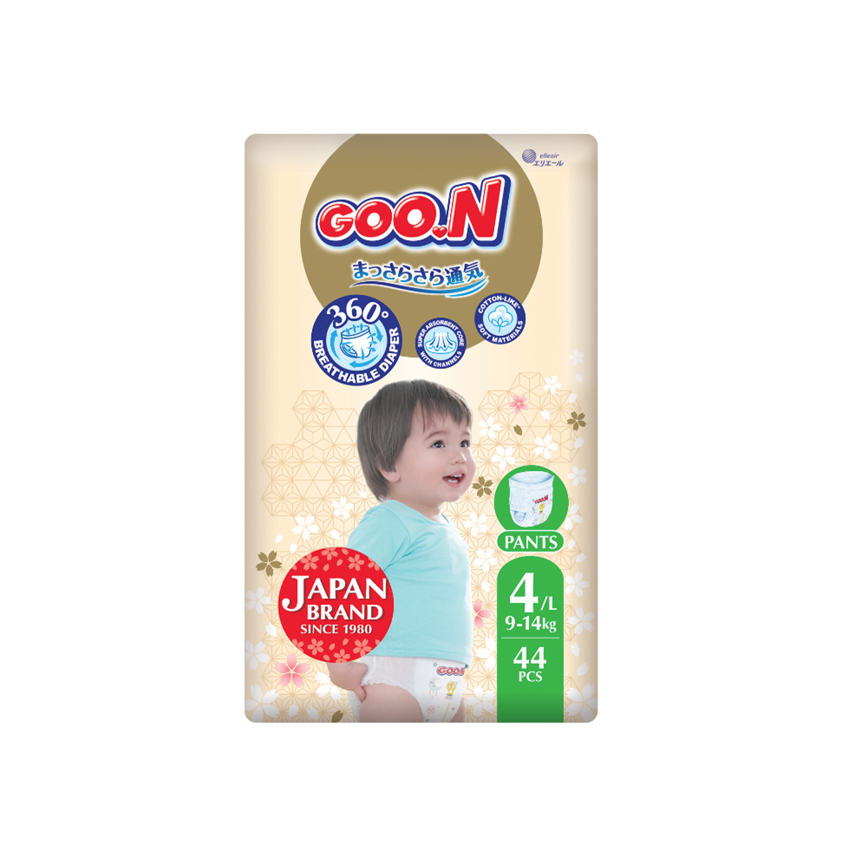 ბავშვის ტრუსი N4 9-14 კგ 44 ცალი 2287 გუუნ - Goo.N