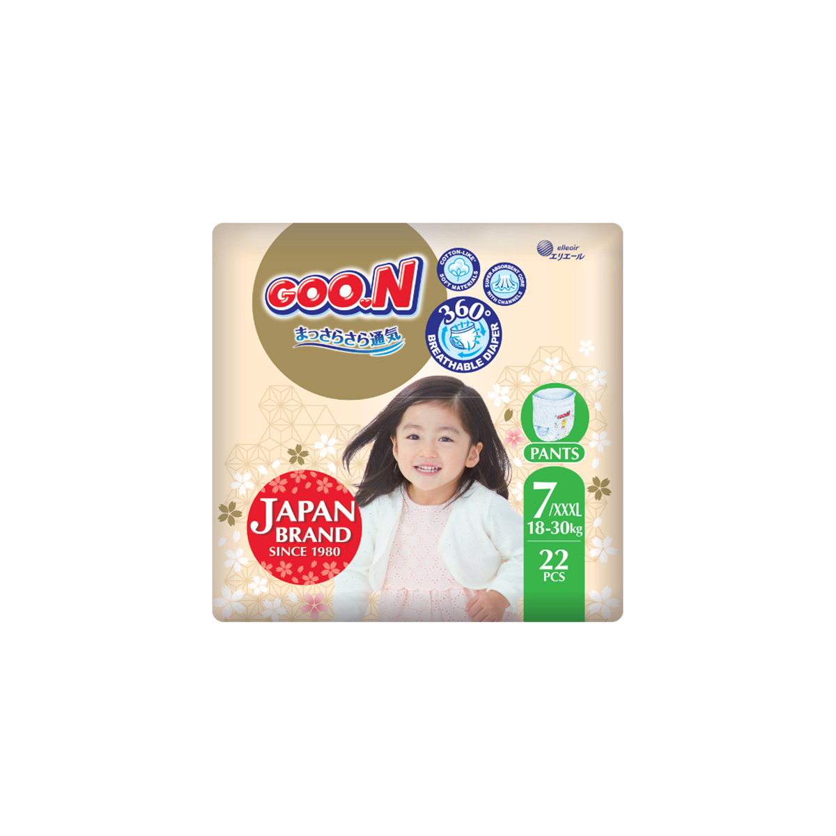 ბავშვის ტრუსი N7 18-30 კგ 22 ცალი 2317 გუუნ - Goo.N