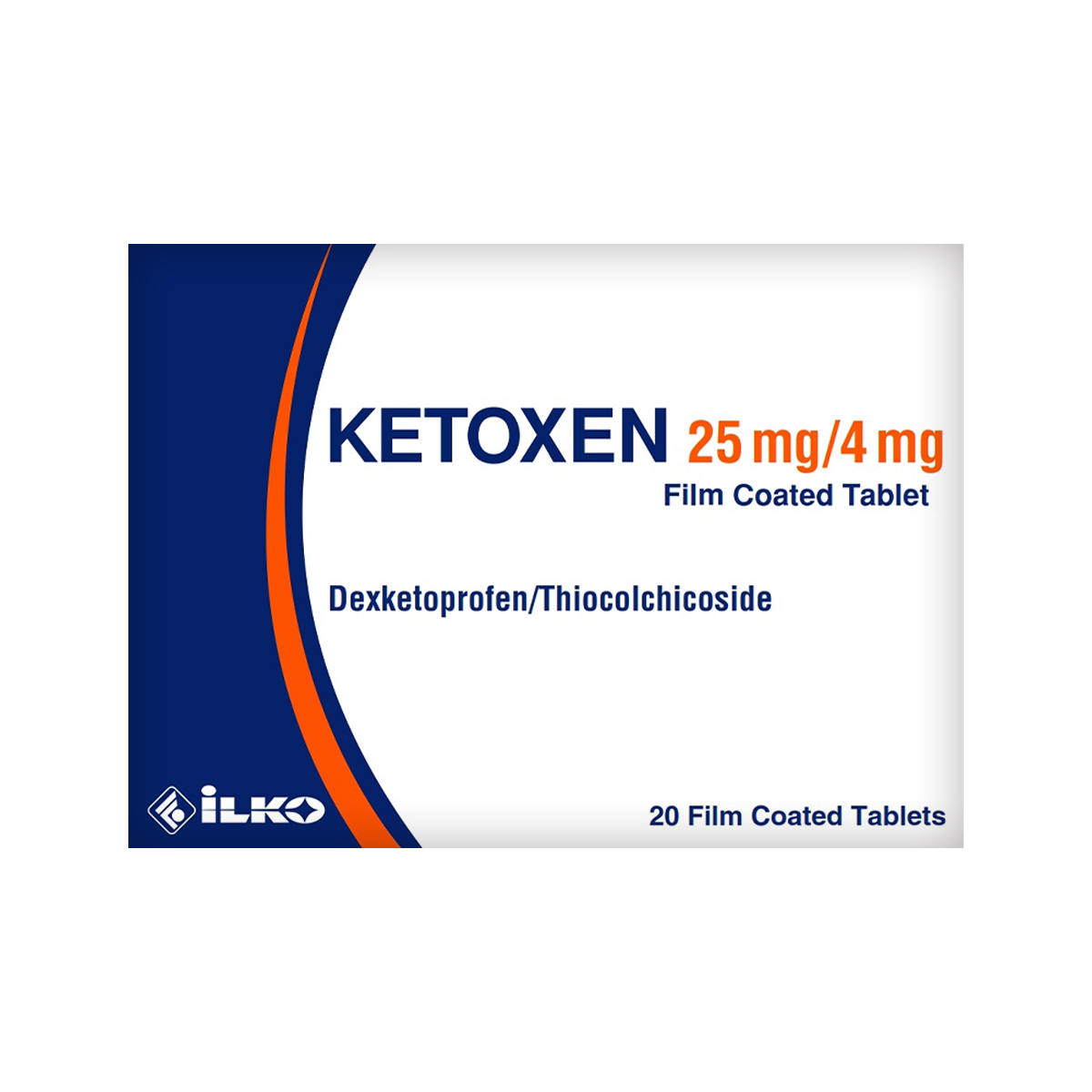 კეტოქსენი - Ketoxen 25მგ/4მგ 20 ტაბლეტი 