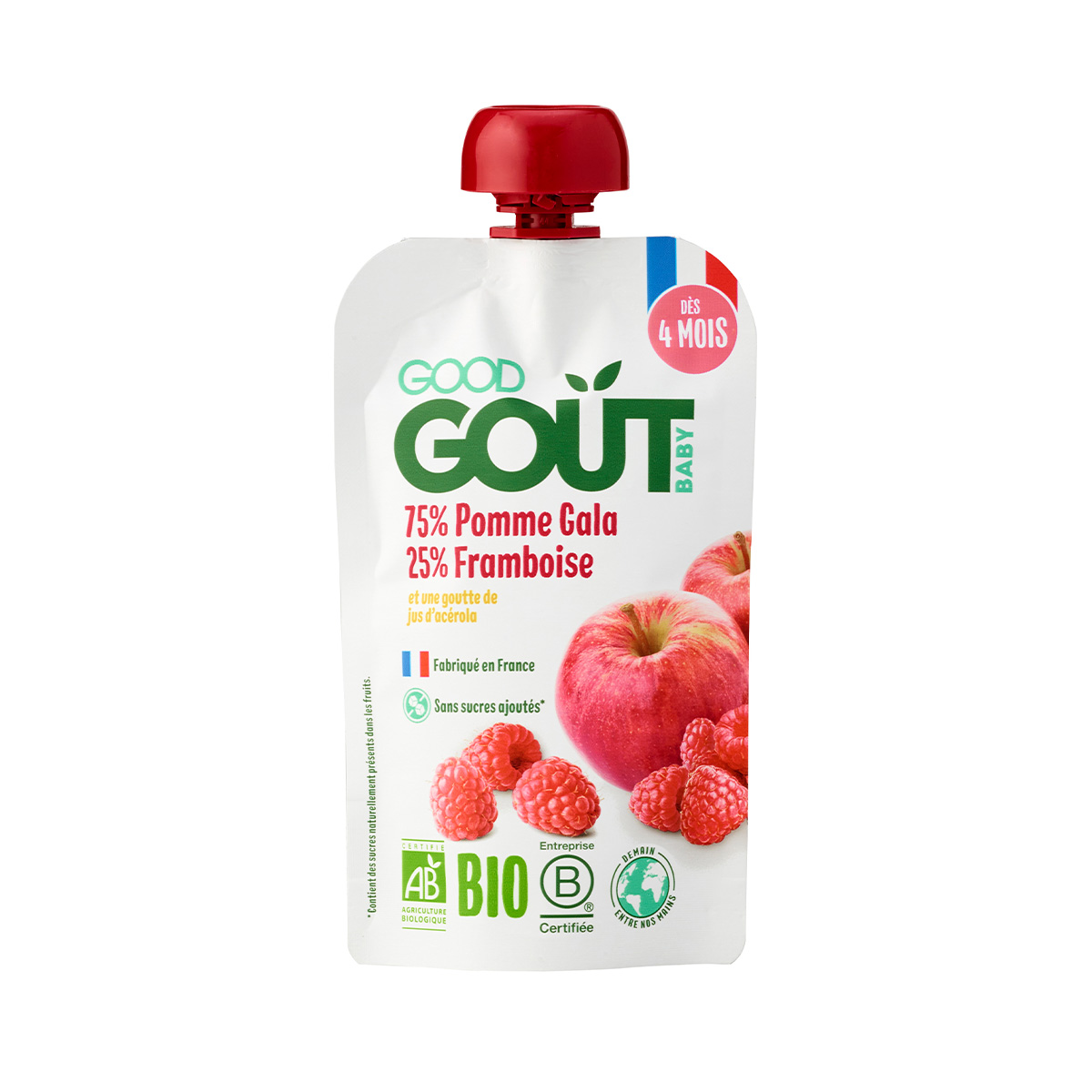 Good gout - გუდ გოუტი პაუჩი ვაშლი და ჟოლო 120 გრ. 1169