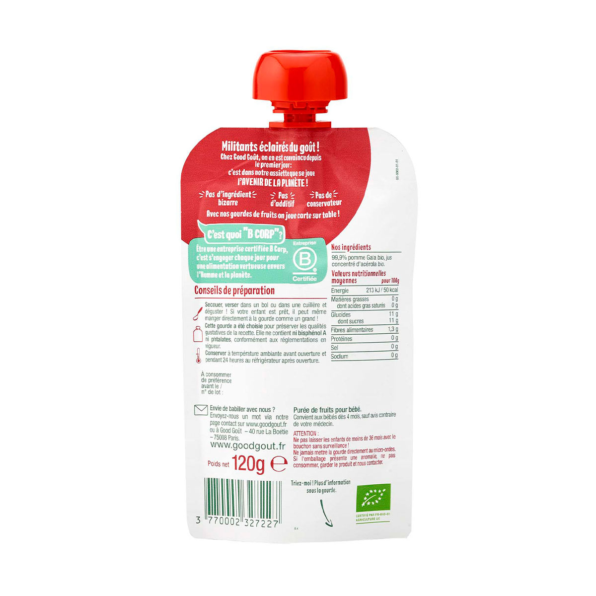 Good gout - გუდ გოუტი პაუჩი ვაშლი 120 გრ. 7227 2