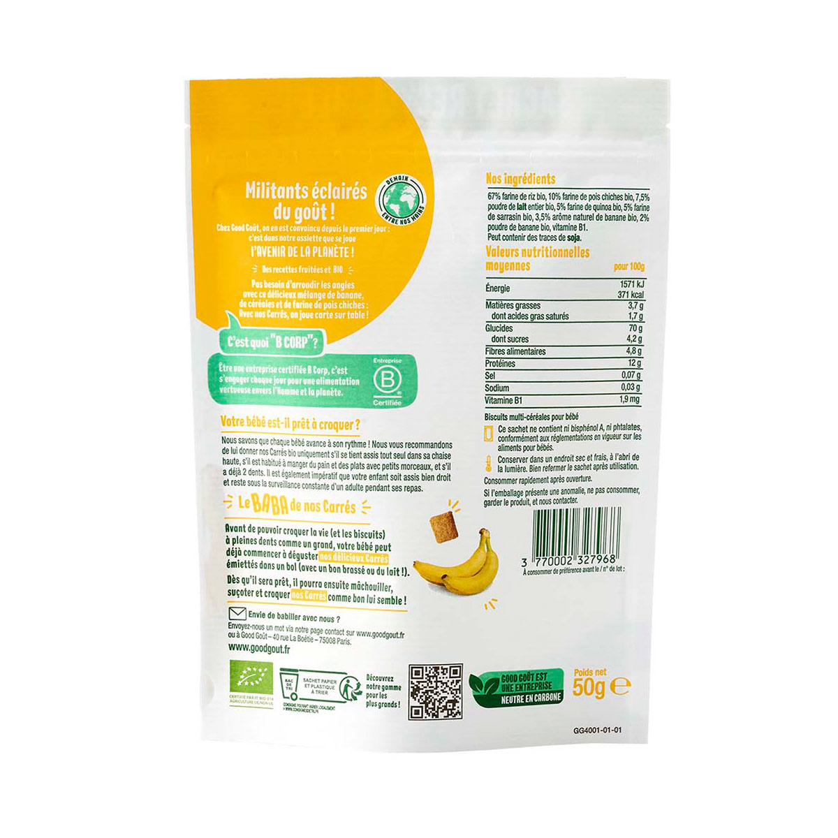 Good gout - გუდ გოუტი ორცხობილა ბანანი 50 გრ. 7968 2