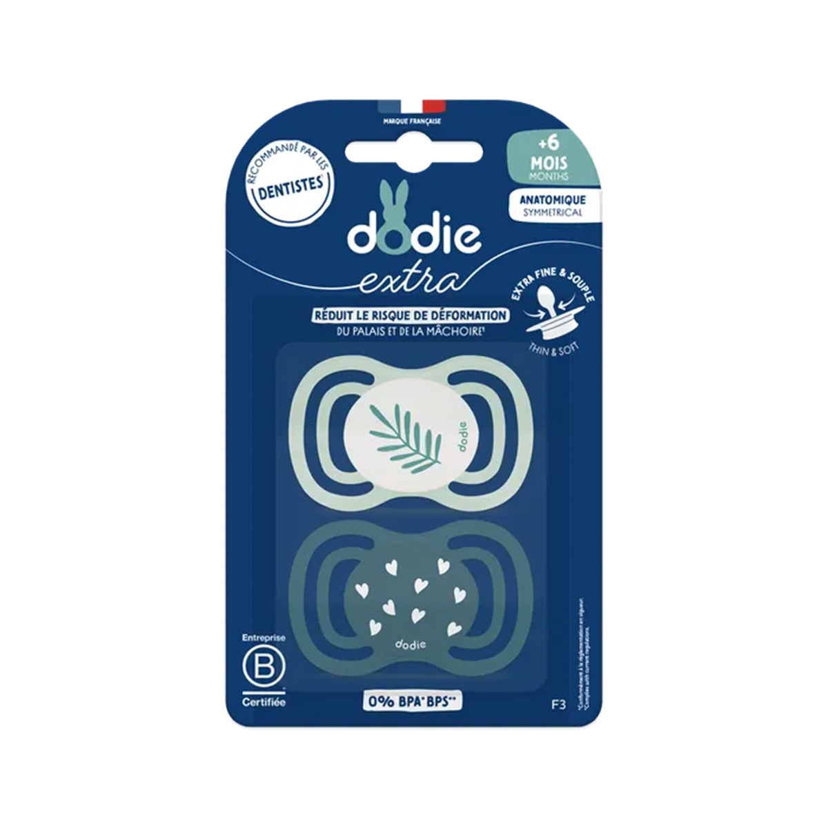 მატყუარა ანატომიური ლურჯი 6 თვიდან 2 ცალი 2372 დოძიე - DODIE