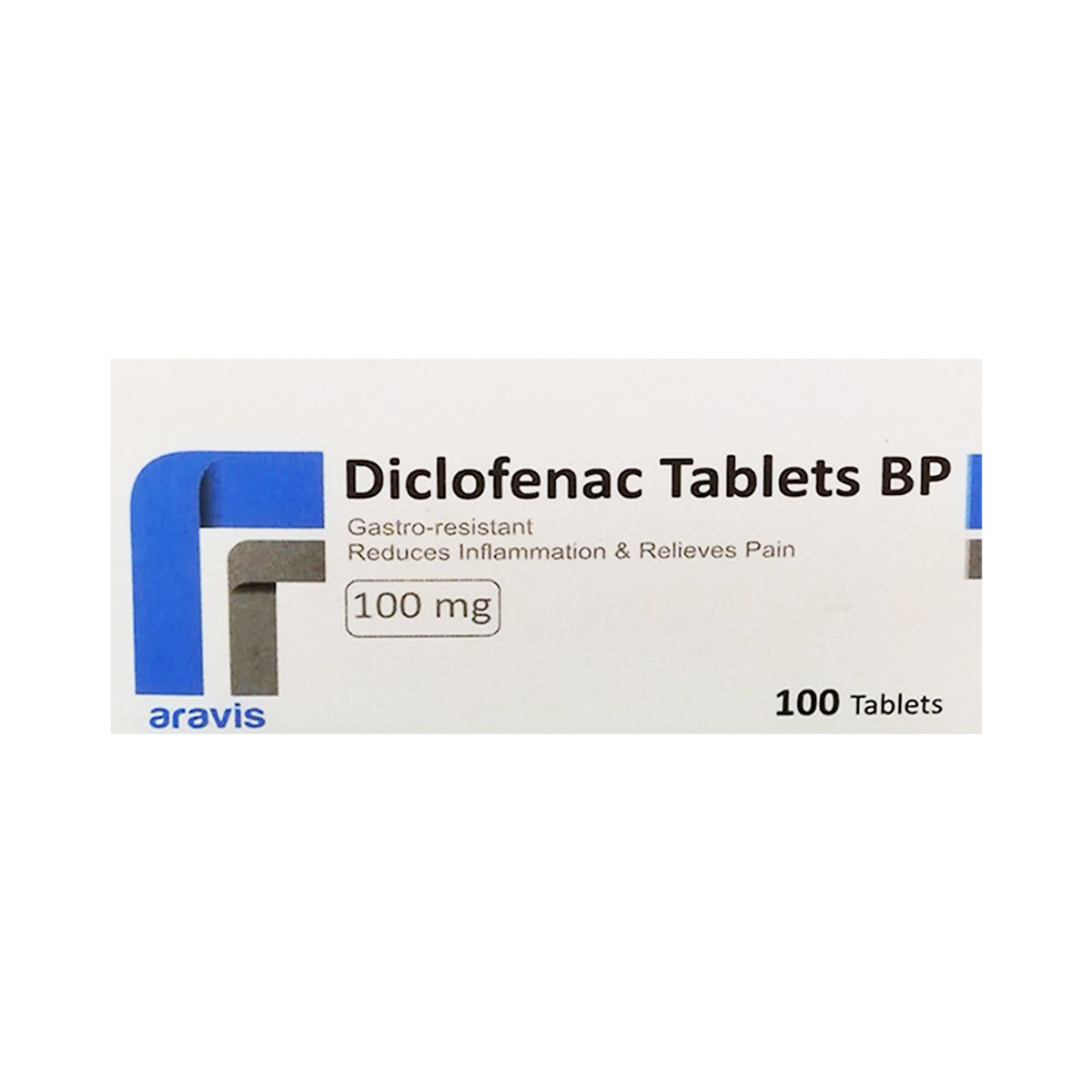 დიკლოფენაკი - Diclofenac BP 100მგ 100 ტაბლეტი 