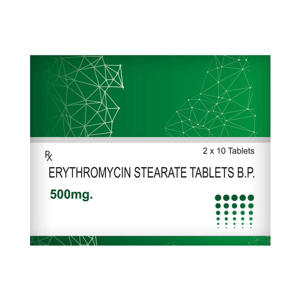 ერითრომიცინი - Erythromycin 500მგ 20 ტაბლეტი
