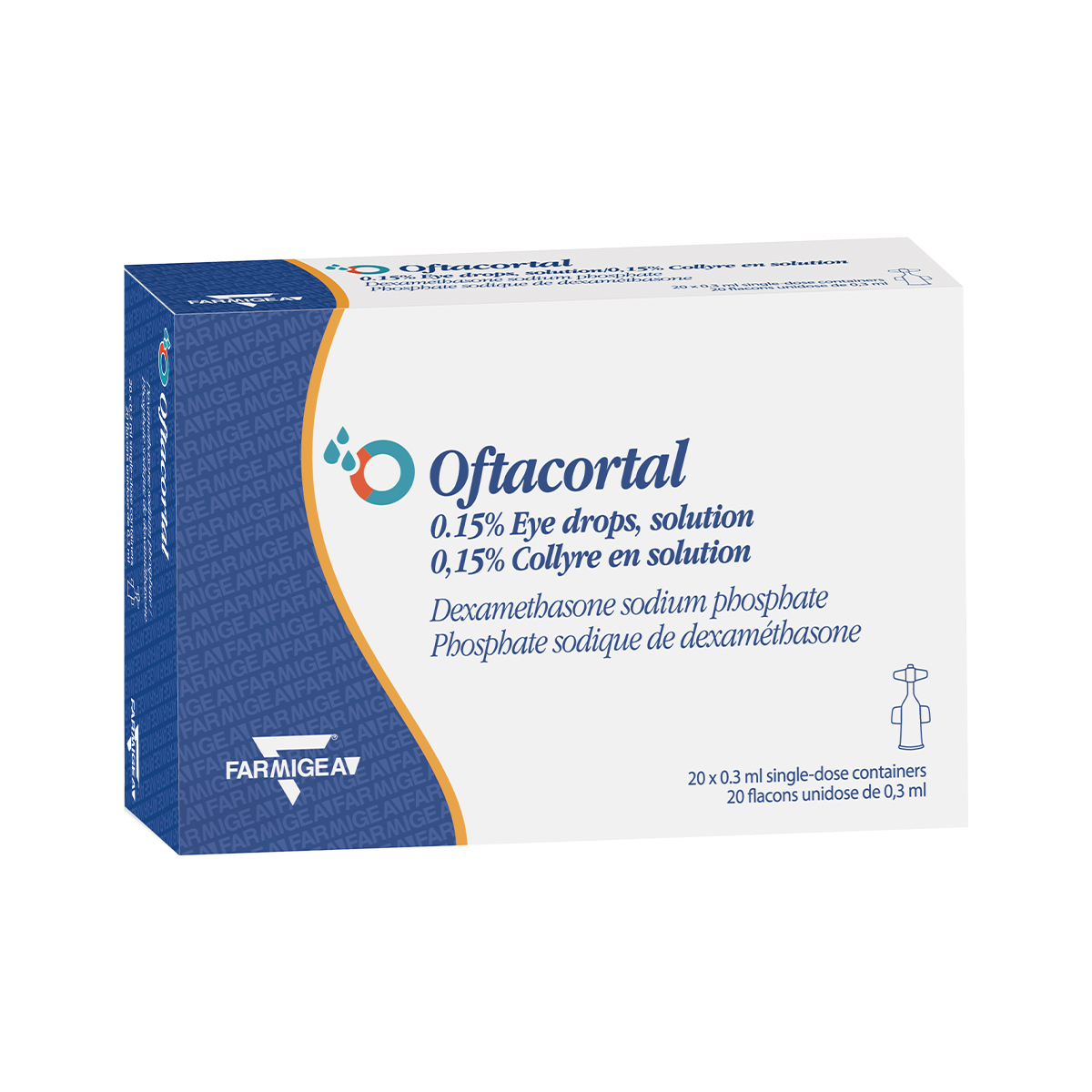 ოფტაკორტალი - Oftacortal თვალის წვეთები 15% 0.3მლ 20 ფლაკონი